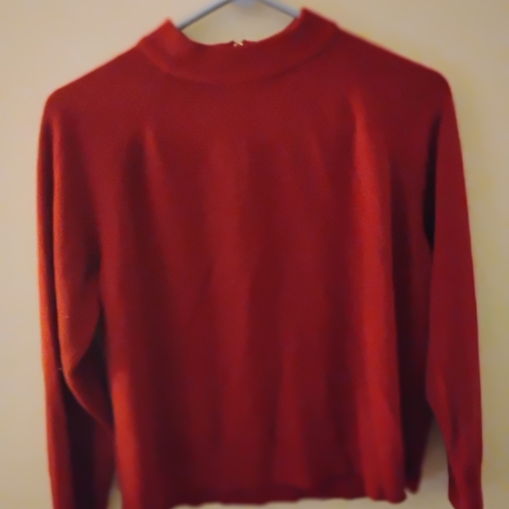 Chic Red Turtleneck Sweater for Women